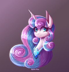 Size: 1900x2000 | Tagged: safe, artist:celes-969, artist:spirit-fire360, imported from derpibooru, princess flurry heart, alicorn, pony, bust, cute, female, flurrybetes, jewelry, mare, older, older flurry heart, portrait, regalia, smiling, solo