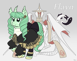 Size: 1280x1024 | Tagged: safe, artist:housho, imported from derpibooru, pony, unicorn, clothes, curved horn, fire emblem, fire emblem: three houses, flayn, horn, ponified