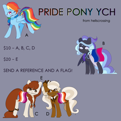 Size: 5000x5000 | Tagged: safe, artist:hellscrossing, imported from derpibooru, rainbow dash, earth pony, pegasus, pony, pride, pride flag, pride month, simple background, ych example, your character here