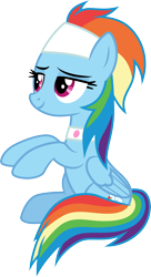 Size: 3000x5519 | Tagged: safe, artist:cloudy glow, artist:cloudyglow, artist:yanoda, imported from derpibooru, rainbow dash, pegasus, pony, deep tissue memories, spoiler:deep tissue memories, female, mare, simple background, solo, spa pony rainbow dash, transparent background, vector