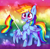 Size: 1334x1300 | Tagged: safe, artist:meqiopeach, color edit, imported from derpibooru, rainbow dash, pegasus, pony, art, big eyes, blushing, chest fluff, cloud, colored, cute, dashabetes, drawing, fanart, female, flag, messy mane, my little pony, newbie artist training grounds, open mouth, pride flag, rainbow background, rainbow power, rainbow tail, raised hoof, raised leg, raised tail, simple background, smiling, solo, spread wings, wings