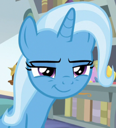 Size: 439x484 | Tagged: safe, edit, edited screencap, imported from derpibooru, screencap, trixie, a horse shoe-in, cropped