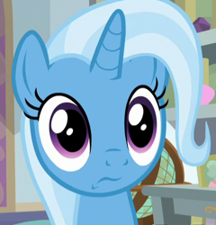 Size: 400x417 | Tagged: safe, imported from derpibooru, screencap, trixie, pony, a horse shoe-in, bust, cropped, female, portrait, solo