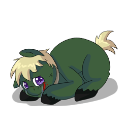 Size: 400x400 | Tagged: safe, artist:ask-pony-gerita, imported from derpibooru, earth pony, pony, blood, colored hooves, colt, crying, germany, hetalia, male, ponified, simple background, smiling, solo, transparent background, unshorn fetlocks