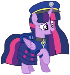 Size: 993x1061 | Tagged: safe, artist:徐詩珮, imported from derpibooru, twilight sparkle, alicorn, pony, series:sprglitemplight diary, series:sprglitemplight life jacket days, series:springshadowdrops diary, series:springshadowdrops life jacket days, alternate universe, base used, chase (paw patrol), clothes, cute, dress, eyelashes, female, hat, mare, open mouth, paw patrol, paw prints, raised hoof, simple background, smiling, solo, transparent background, twilight sparkle (alicorn)
