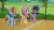 Size: 800x450 | Tagged: safe, imported from derpibooru, screencap, fluttershy, rainbow dash, twilight sparkle, alicorn, pegasus, pony, my little pony: pony life, my little pony: stop motion short, the great race (short), animated, eyes closed, female, g4.5, gif, grass, smiling, starting line, stop motion, tree, twilight sparkle (alicorn), wings