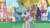 Size: 800x450 | Tagged: safe, imported from derpibooru, screencap, princess celestia, alicorn, pony, my little pony: pony life, my little pony: stop motion short, the great race (short), animated, bipedal, crown, cute, cutelestia, female, g4.5, gasping, gif, hooves together, hooves up, jewelry, mare, ponyville, regalia, shocked, solo, stop motion, travesty, wings