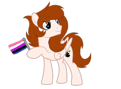 Size: 2400x1770 | Tagged: safe, artist:circuspaparazzi5678, imported from derpibooru, oc, oc only, pegasus, pony, base used, blue and green eyes, cute, genderfluid, genderfluid pride flag, parent:breanna, parent:stephanie the clown, pride, pride flag, pride month, shipping, simple background, smiling, solo, transparent background