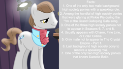 Size: 1920x1080 | Tagged: safe, edit, edited screencap, imported from derpibooru, screencap, star gazer, earth pony, pony, for whom the sweetie belle toils, facts, male, solo, stallion, text
