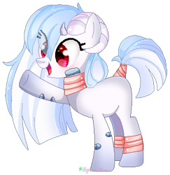 Size: 385x396 | Tagged: safe, artist:2pandita, imported from derpibooru, oc, oc only, earth pony, pony, female, horns, mare, pixel art, solo