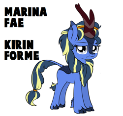 Size: 688x647 | Tagged: safe, artist:cosmonaut, imported from derpibooru, oc, oc only, oc:marina fae, kirin, headband, kirin oc, kirin-ified, looking at you, solo, species swap