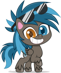 Size: 1024x1229 | Tagged: safe, artist:le-23, imported from derpibooru, oc, oc only, oc:going lucky, pegasus, pony, my little pony: pony life, chibi, g4.5, heterochromia, pegasus oc, simple background, solo, transparent background, wings