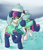Size: 1696x1964 | Tagged: safe, artist:llametsul, imported from derpibooru, bon bon, lyra heartstrings, earth pony, pony, unicorn, adorabon, atg 2020, behaving like a cat, blushing, cheek squish, clothes, cute, cutie mark, ear fluff, earmuffs, female, fluffy, hat, lesbian, lyrabetes, lyrabon, neck nuzzle, newbie artist training grounds, nuzzling, scarf, shipping, smiling, snow, squishy cheeks, stockings, tail, thigh highs, walking, winter, winter outfit