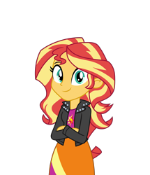 Size: 6008x7000 | Tagged: safe, artist:emeraldblast63, imported from derpibooru, sunset shimmer, equestria girls, absurd resolution, crossed arms, female, simple background, solo, transparent background, vector