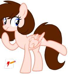 Size: 1308x1414 | Tagged: safe, artist:circuspaparazzi5678, imported from derpibooru, oc, oc only, oc:breanna, pegasus, pony, base used, blue eyes, brown mane, cutie mark, ponysona, simple background, solo, transparent background