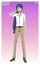 Size: 1920x3120 | Tagged: safe, artist:banquo0, imported from derpibooru, shining armor, human, art pack:my little persona, clothes, humanized, male, pants, shirt, shoes, solo
