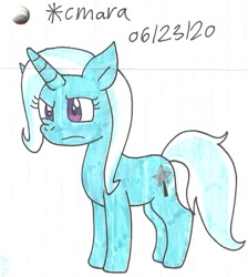 Size: 827x921 | Tagged: safe, artist:cmara, imported from derpibooru, trixie, pony, unicorn, female, mare, solo, traditional art