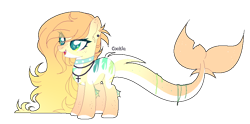 Size: 836x416 | Tagged: safe, artist:lazuli, artist:mint-light, imported from derpibooru, oc, oc only, original species, shark, shark pony, eye clipping through hair, jewelry, necklace, simple background, solo, transparent background