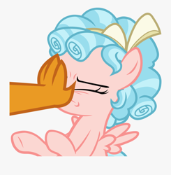 Size: 900x917 | Tagged: safe, artist:frownfactory, edit, imported from derpibooru, cozy glow, smolder, dragon, pegasus, pony, what lies beneath, cozybuse, curly hair, disembodied hand, dragoness, eyes closed, female, filly, gray background, hand, hand on face, offscreen character, raised hooves, simple background, solo focus