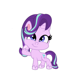 Size: 6200x6048 | Tagged: safe, artist:emeraldblast63, imported from derpibooru, starlight glimmer, pony, unicorn, my little pony: pony life, spoiler:my little pony: pony life, chibi, cute, cute smile, g4, g4 to g4.5, g4.5, glimmerbetes, simple background, transparent background, vector