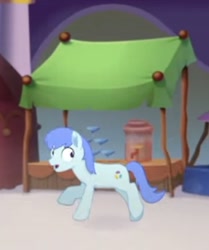 Size: 376x449 | Tagged: safe, imported from derpibooru, screencap, earth pony, pony, my little pony: the movie, background pony, booth, canterlot, cropped, male, offscreen character, running, scared, stallion, unnamed character, unnamed pony