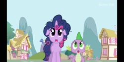 Size: 1440x720 | Tagged: safe, imported from derpibooru, screencap, spike, twilight sparkle, pony, friendship is magic, floppy ears, jaw drop, messy mane, twilight poofle