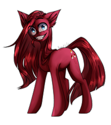 Size: 1035x1161 | Tagged: safe, artist:paintpalet35, imported from derpibooru, pinkie pie, earth pony, pony, elements of insanity, corrupted, female, mare, pinkis cupcake, simple background, solo, transparent background