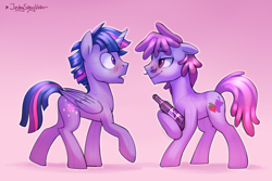 Size: 3000x2000 | Tagged: safe, artist:jedayskayvoker, imported from derpibooru, berry punch, berryshine, twilight sparkle, alicorn, alcohol, dusk shine, facial, facial hair, gay, male, moustache, rule 63, twilight sparkle (alicorn), wine