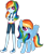 Size: 1280x1551 | Tagged: safe, artist:fantarianna, imported from derpibooru, rainbow dash, human, pegasus, pony, equestria girls, belt, clothes, converse, crossed arms, female, fingerless gloves, gloves, human and pony, human ponidox, looking at you, mare, pants, self ponidox, shoes, simple background, sneakers, transparent background