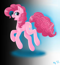 Size: 1400x1500 | Tagged: safe, artist:nastya-lazy-cat, imported from derpibooru, pinkie pie, earth pony, pony, female, gradient background, happy, solo