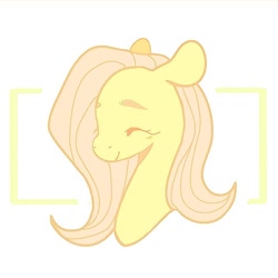 Size: 780x780 | Tagged: safe, artist:halomalwina, imported from derpibooru, fluttershy, pegasus, pony, bust, cute, eyes closed, female, mare, portrait, shyabetes, smiling, solo