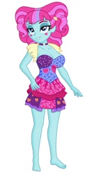 Size: 445x827 | Tagged: safe, edit, editor:ah96, editor:thomasfan45, imported from derpibooru, kiwi lollipop, equestria girls, equestria girls series, sunset's backstage pass!, spoiler:eqg series (season 2), barefoot, bedroom eyes, breasts, busty kiwi lollipop, cleavage, feet, female, hand on hip, jewelry, k-lo, legs, looking at you, necklace, sexy, show accurate, show accurate porn, simple background, smiling, solo, transparent background, vector