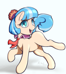 Size: 1069x1186 | Tagged: safe, artist:mrstrats, imported from derpibooru, coco pommel, earth pony, pony, cocobetes, cute, female, looking at you, mare, missing cutie mark, open mouth, solo