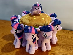 Size: 320x240 | Tagged: safe, imported from derpibooru, photographer:sometwifag, twilight sparkle, alicorn, pony, 4de, borgarposting, burger, food, irl, multeity, photo, plushie, pony plushie, self ponidox, sparkle sparkle sparkle, twilight sparkle (alicorn), twiloaf