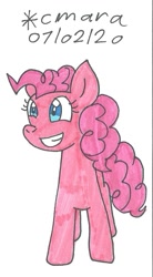 Size: 551x999 | Tagged: safe, artist:cmara, imported from derpibooru, pinkie pie, earth pony, pony, cute, diapinkes, excited, female, mare, smiling, solo