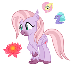 Size: 1280x1230 | Tagged: safe, artist:tenderrain-art, artist:tenderrain46, imported from derpibooru, fluttershy, seaspray, oc, hippogriff, female, male, parent:fluttershy, parent:seaspray, simple background, transparent background