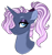 Size: 1024x1080 | Tagged: safe, artist:azure-art-wave, imported from derpibooru, oc, oc only, pony, unicorn, bust, eyeshadow, female, magical lesbian spawn, makeup, mare, offspring, parent:tempest shadow, parent:trixie, portrait, simple background, solo, transparent background