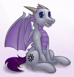 Size: 1821x1893 | Tagged: safe, artist:marsminer, color edit, edit, imported from derpibooru, oc, oc only, oc:quirky view, dragon, hybrid, pegasus, pony, claws, colored, cutie mark, horns, male, scales, simple background, solo, stallion, white background, wings