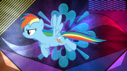 Size: 3840x2160 | Tagged: safe, artist:dashiesparkle edit, artist:laszlvfx, edit, imported from derpibooru, rainbow dash, pony, female, solo, wallpaper, wallpaper edit