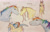 Size: 1446x934 | Tagged: safe, artist:themoonraven, imported from derpibooru, fluttershy, rainbow dash, pegasus, pony, 2017, duo, duo female, female, flutterdash, grooming, hoers, horses doing horse things, icelandic, lesbian, marwari, pencil drawing, realistic anatomy, shipping, simple background, spread wings, text, traditional art, wings