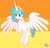 Size: 1920x1826 | Tagged: safe, artist:celestiaisbestponyyt, artist:princesslunayay, imported from derpibooru, princess celestia, alicorn, pony, my little pony: pony life, base used, deviantart watermark, female, flying, g4, g4.5, g4.5 to g4, logo, mare, obtrusive watermark, simple background, solo, watermark