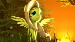 Size: 1280x720 | Tagged: safe, artist:xvclumsybusponevx, imported from derpibooru, fluttershy, pony, 3d, female, solo