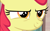 Size: 1503x933 | Tagged: safe, imported from derpibooru, screencap, apple bloom, pony, hard to say anything, close-up, cropped, evil grin, female, grin, narrowed eyes, smiling, solo