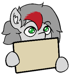 Size: 256x256 | Tagged: safe, artist:move, imported from derpibooru, oc, oc only, oc:move, pegasus, pony, emotes, gray mane, green eyes, grey fur, male, meme template, sign, solo