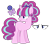 Size: 1280x1152 | Tagged: safe, artist:dynamitesan, imported from derpibooru, pony, unicorn, female, magical lesbian spawn, mare, offspring, parent:pinkie pie, parent:starlight glimmer, parents:glimmerpie, simple background, solo, transparent background