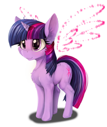 Size: 2668x3160 | Tagged: safe, artist:alcor, imported from derpibooru, twilight sparkle, pony, unicorn, artificial wings, augmented, chest fluff, cute, female, happy, high res, magic, magic wings, mare, simple background, solo, sparkles, sternocleidomastoid, transparent background, twiabetes, unicorn twilight, wings