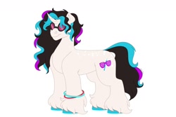 Size: 1280x854 | Tagged: safe, artist:itstechtock, imported from derpibooru, oc, oc only, oc:beat drop, pony, unicorn, female, magical lesbian spawn, mare, offspring, parent:octavia melody, parent:vinyl scratch, parents:scratchtavia, simple background, solo, white background