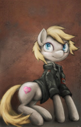 Size: 2000x3120 | Tagged: safe, artist:darkdoomer, imported from derpibooru, oc, oc only, oc:aryanne, earth pony, pony, art pack:marenheit 451, /mlp/, clothes, colored, nazi, solo, swastika, traditional art, uniform