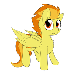 Size: 2000x2000 | Tagged: safe, artist:jubyskylines, imported from derpibooru, part of a set, spitfire, pegasus, pony, chest fluff, cute, cutefire, female, high res, looking at you, mare, simple background, smiling, solo, transparent background