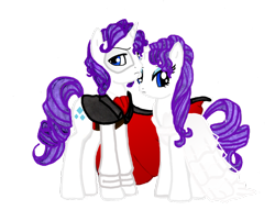 Size: 900x688 | Tagged: source needed, safe, artist:jaquelindreamz, imported from derpibooru, rarity, pony, unicorn, clothes, costume, elusive, female, gaston leruox, male, mare, phantom of the opera, rarilusive, rule 63, self ponidox, selfcest, shipping, simple background, stallion, straight, transparent background